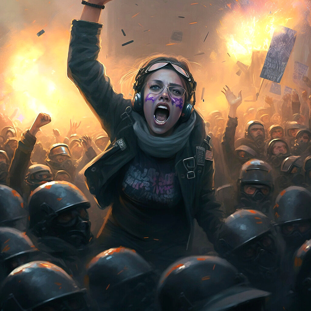 Картинка нейросети Акция протеста (1976)