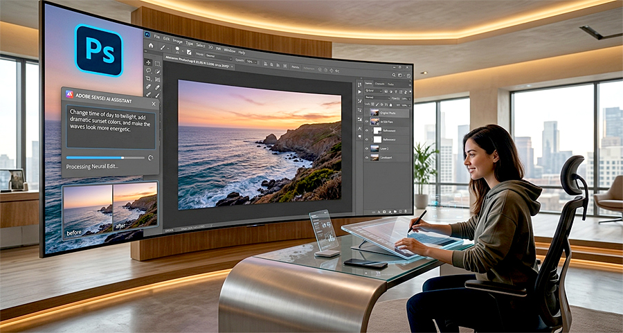 AI-редакторы изображений ускоряют борьбу за рынок Photoshop