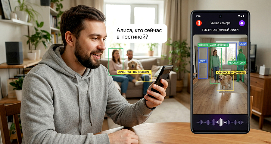«Алиса» научилась анализировать изображение с умных камер Яндекса