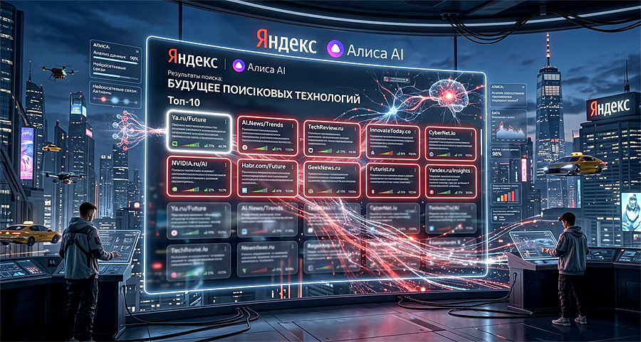 Алиса всё чаще выбирает сайты из топ-10 поиска Яндекса