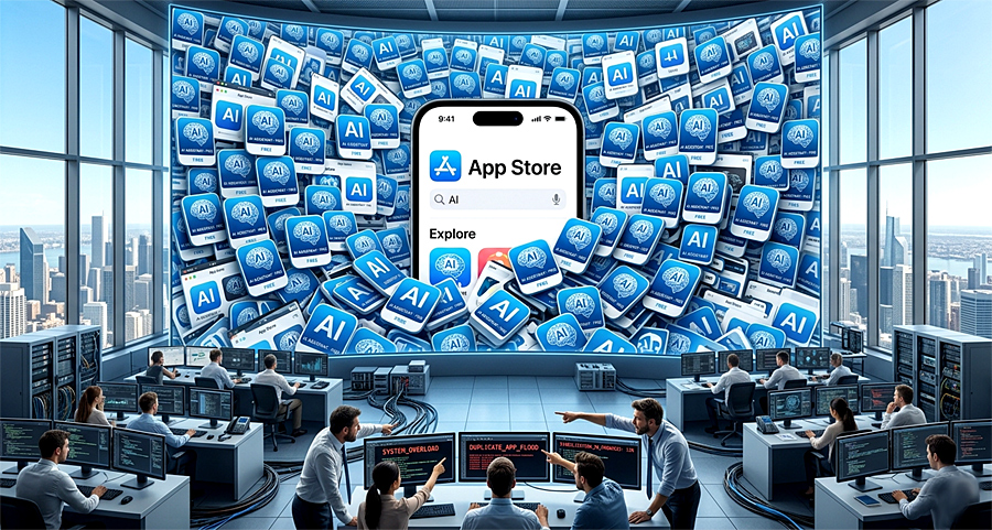 App Store Apple переполнен AI-приложениями