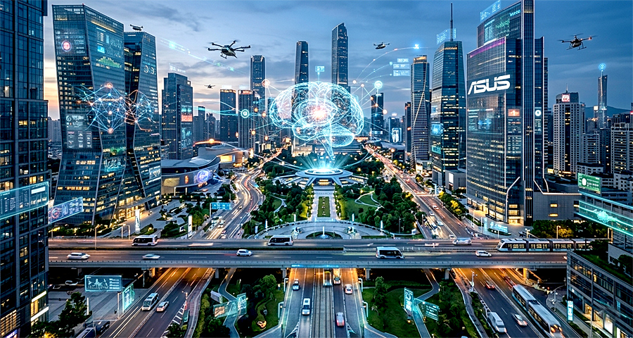 ASUS представила AI City - модель умного города на базе ИИ