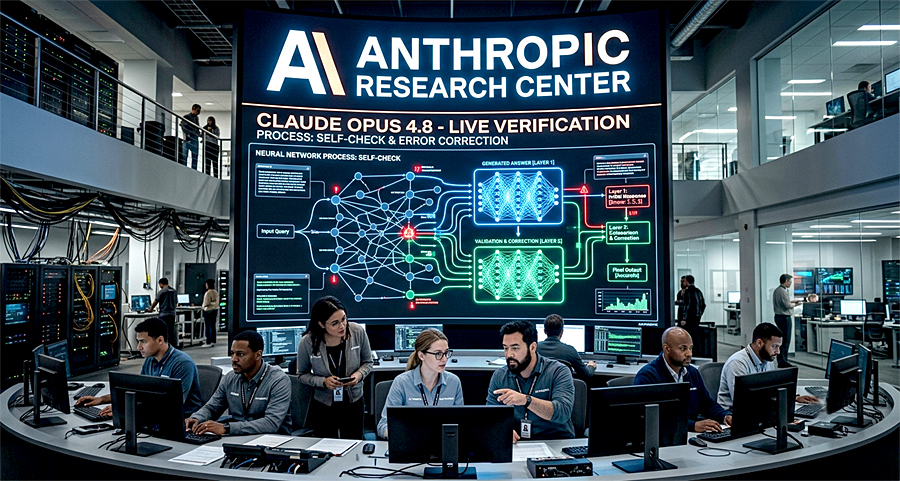 Claude Opus 4.8 усилила самопроверку ответов: новый уровень точности ИИ от Anthropic