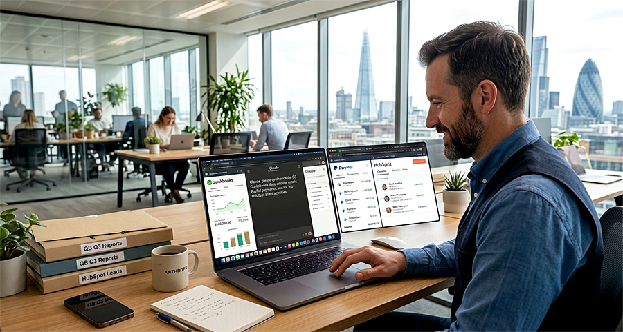 Claude подключили к QuickBooks, PayPal и HubSpot