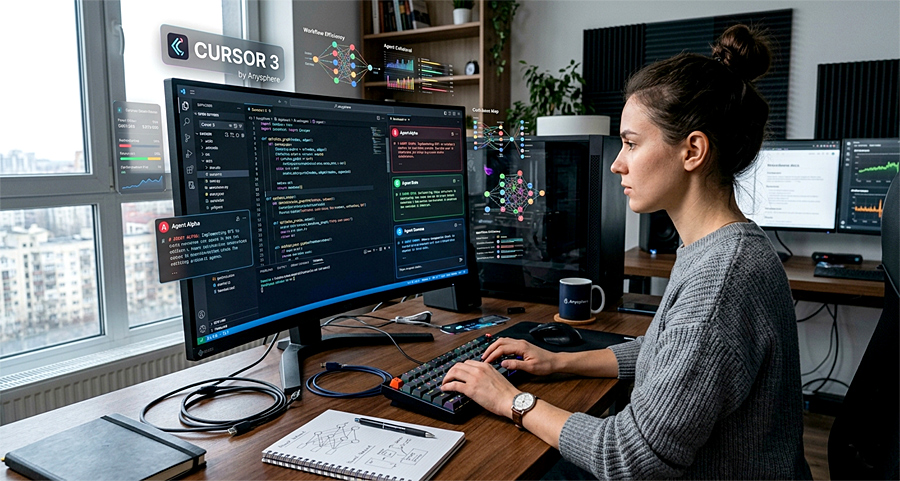 Cursor 3: Anysphere представила ИИ-агента, который пишет код вместо разработчика