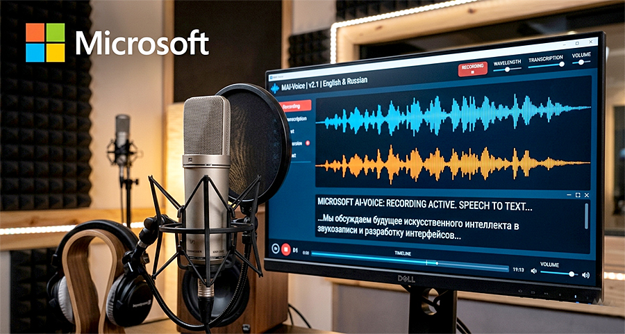 MAI-Voice от Microsoft: генерация речи быстрее реального времени