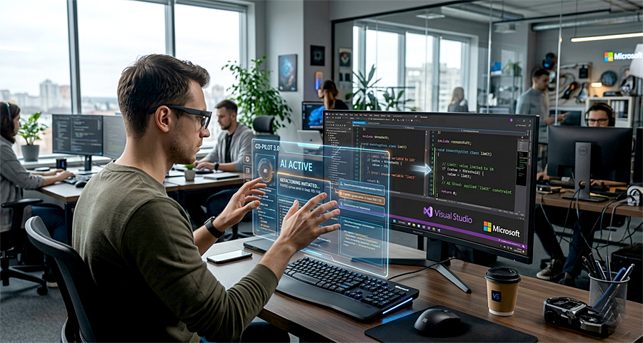 Microsoft внедрила ИИ-автопилот в Visual Studio 18.5