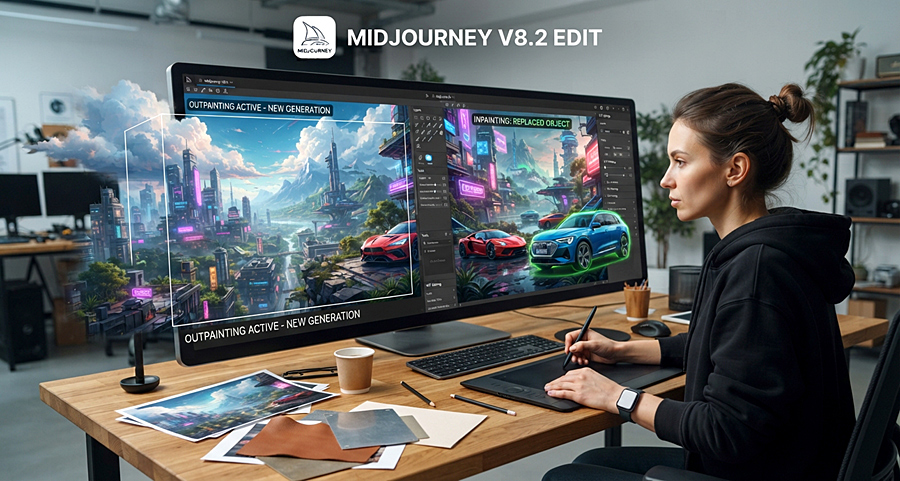 Midjourney улучшила редактирование V8.2