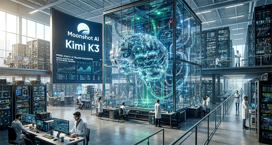 Moonshot AI представила Kimi K3 - крупнейшую открытую ИИ-модель с 2,8 трлн параметров