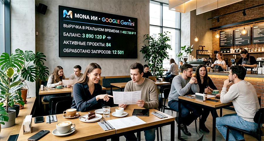 Первое в мире кафе с ИИ-менеджером Mona открылось в Стокгольме